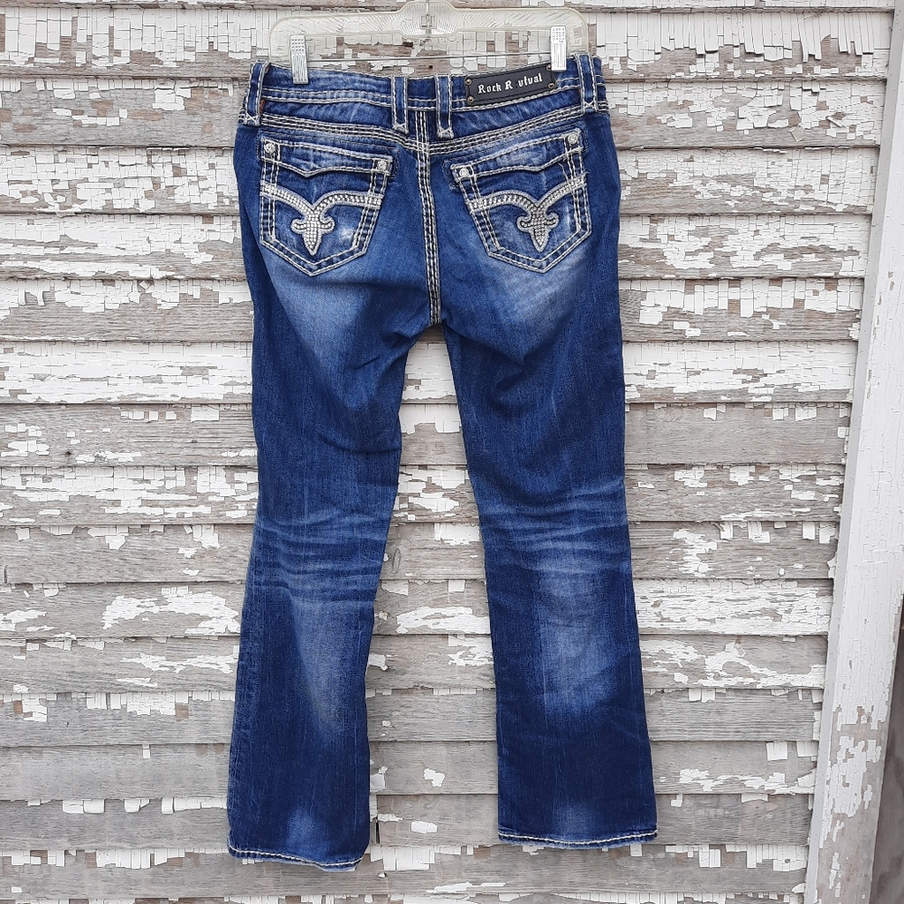 Rock Revival Vivian easy boot cut jeans size 27